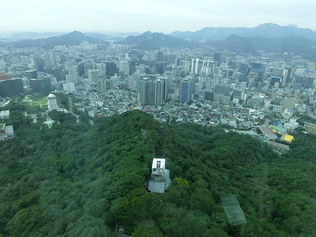 Seoul city view looking north from Namsan