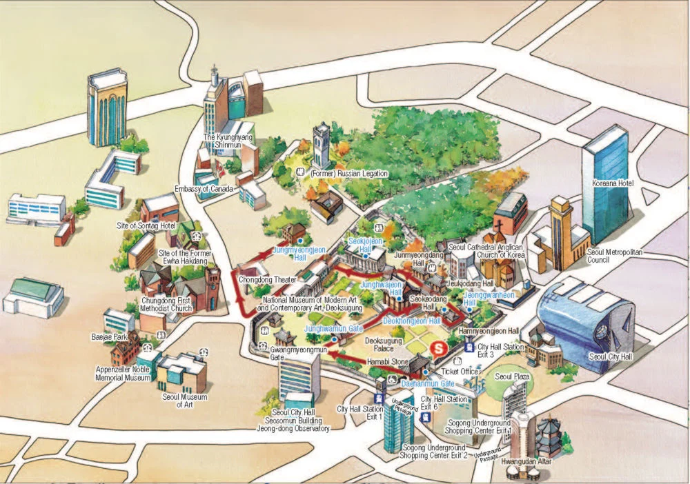 Archival Deoksugung grounds information map