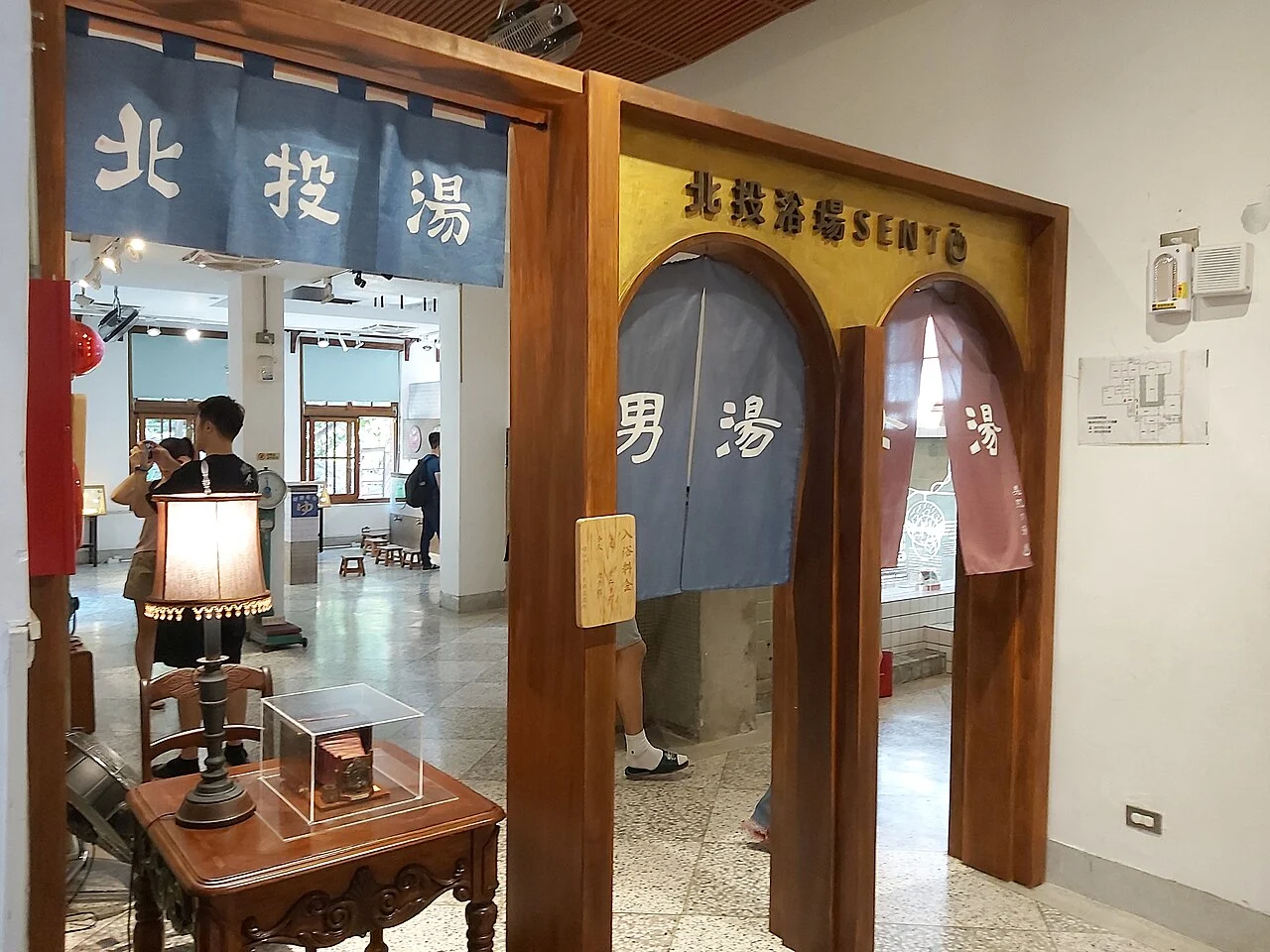 2023年の北投旧浴場案内展示