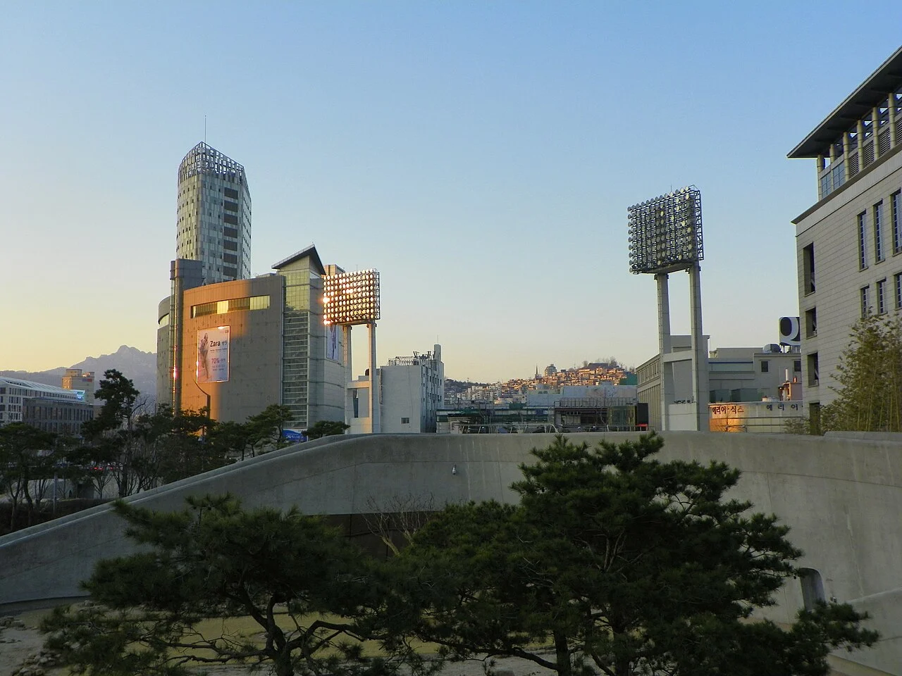 Archival steps and outdoor space around DDP